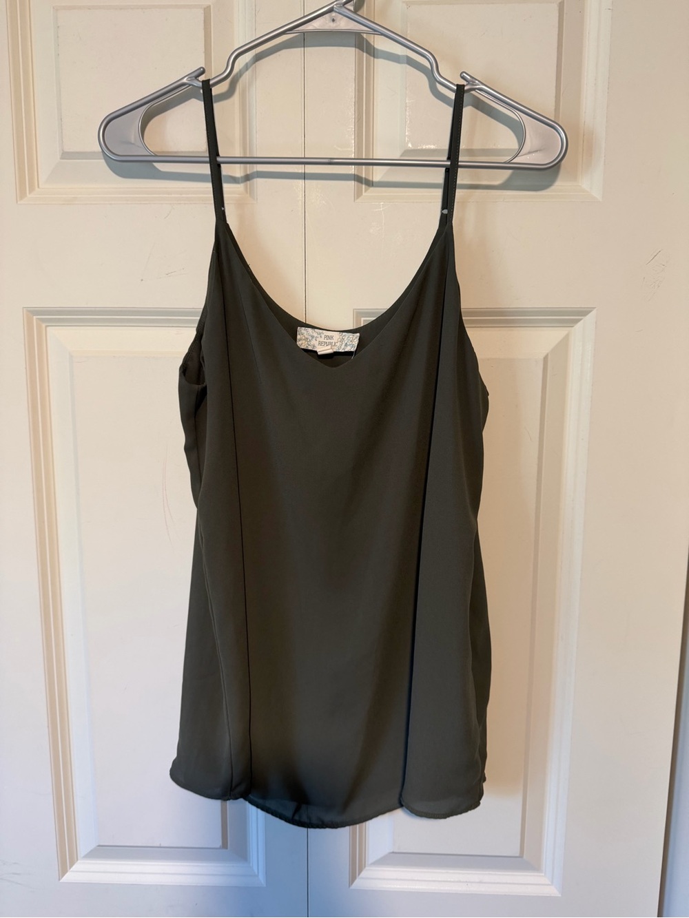 Olive Green Spaghetti Strap Tank Top - Brand: Pink Republic